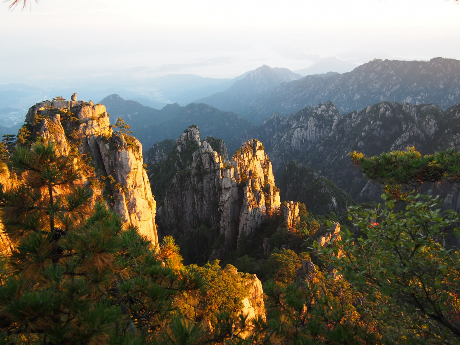 太阳映射下的猴子观海