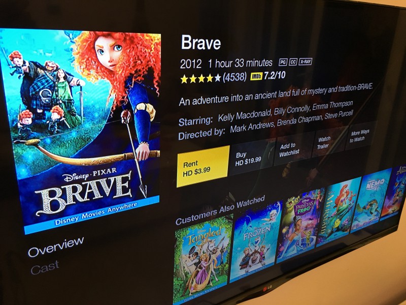 Fire TV 上的付费电影价格很贵，这个价格足够去电影院看了。