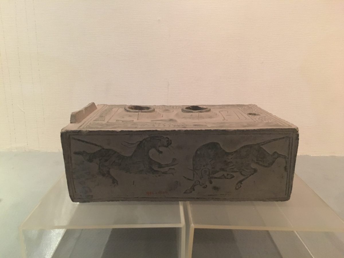西汉灰陶灶