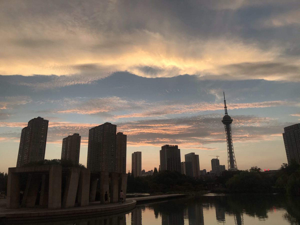 江苏·常州·傍晚·夕阳·晚霞·霞光·彩云